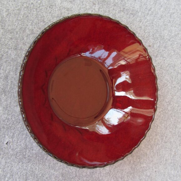 ruby red depression glass 8 oz bowls anchor hocking set of 4 (W3268) - Picture 10 of 11